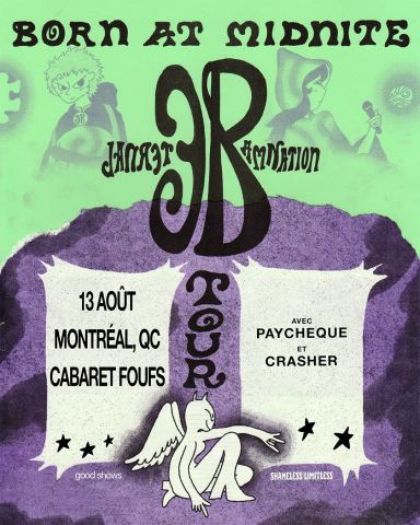 Poster: Born at Midnite [Album Release] + paycheque + Harmony Syndrome
