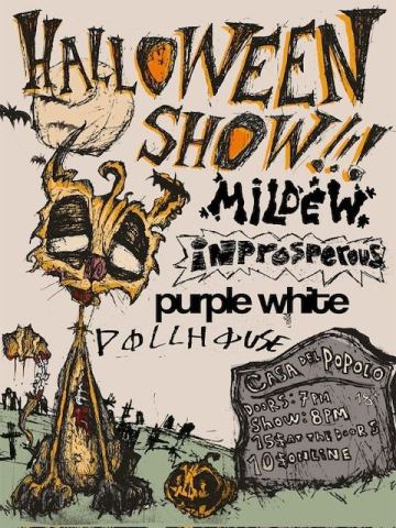 Poster: Halloween show, Casa del Popolo, Saturday, October 31