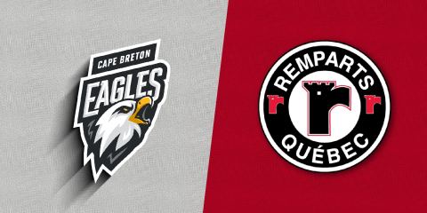 Poster: Les Eagles du Cape Breton contre Les Remparts de Québec