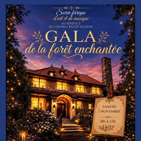Poster: Gala de la forêt enchantée – Événement bénéfice au profit du Centre Créatif Hudson