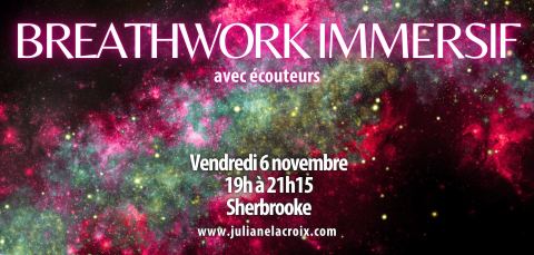 Poster: Breathwork 🎧 Immersif (6 novembre) - SHERBROOKE, Studio Enjoyoga, Friday, November 6