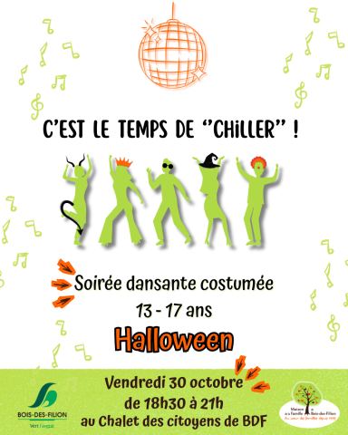 Poster: Soirée dansante costumée – pour les 13 à17 ans