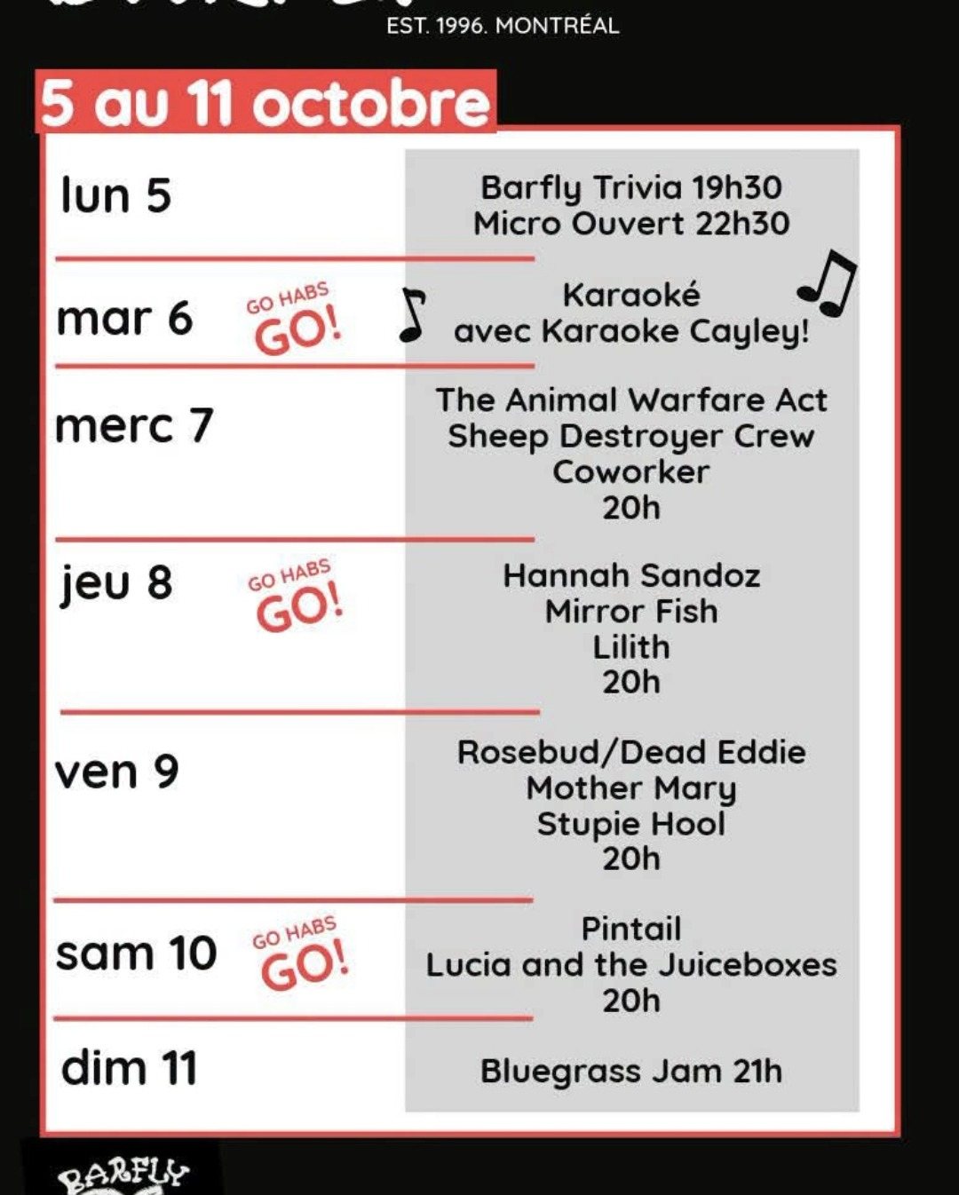 Affiche : Hannah Sandoz + Mirror Fish + Lilith