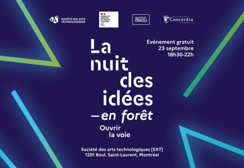 Poster: La Nuit des idées de Montréal, Société des arts technologiques [SAT], Wednesday, September 23