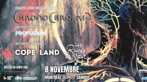 Poster: Chronochromie +Cope Land +Les Ruines de l'Azur