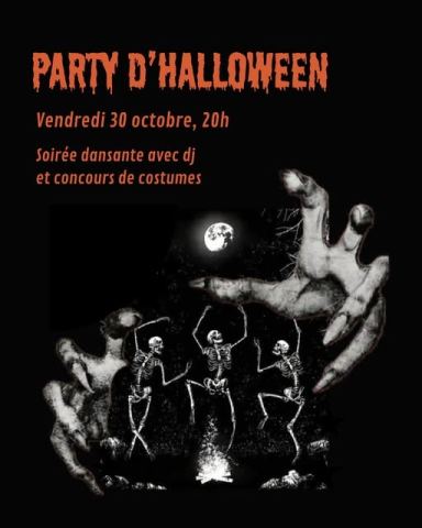Poster: Party d'Halloween, Club des Élans, Friday, October 30