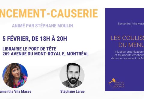 Poster: Lancement - Les coulisses du menu, Librairie Le port de tête, Thursday, February 5