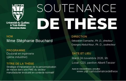 Poster: Soutenance de thèse de Stéphanie Bouchard