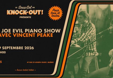 Poster: The Joe Evil Piano Show avec Vincent Peake
