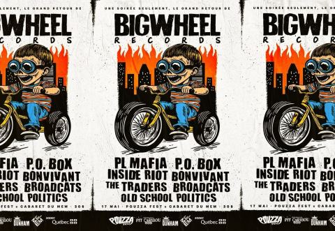 Poster: Pouzza 13: La Soirée Big Wheel Records!, MEM – Centre des mémoires montréalaises, Saturday, May 17