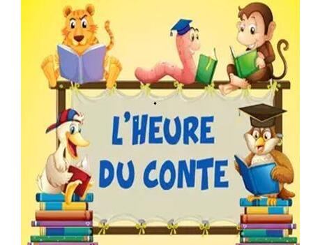 Poster: Heure du conte, Bibliothèque Timothée-Franchère, Saturday, May 15
