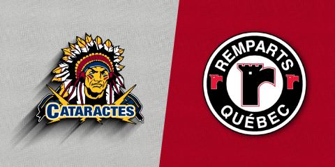 Poster: Les Cataractes de Shawinigan c. Les Remparts de Québec
