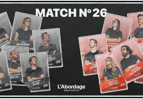 Poster: Match #26 de L'Abordage : Noirs et Rouges, Le Boq / Boquébière - Microbrasserie, Sunday, April 6