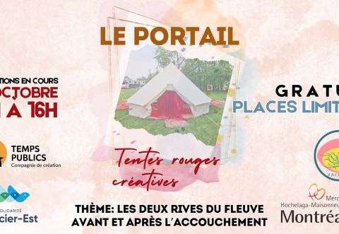 Poster: LE PORTAIL-Tentes rouges créatives