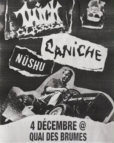 Poster: Thick Glasses + Caniche + Nüshu