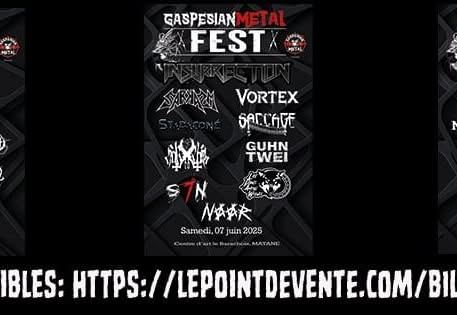 Poster: Gaspesian Metal Fest 2025, Friday, June 6