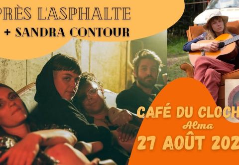 Poster: Après L'asphalte et Sandra Contour au Café du Clocher
