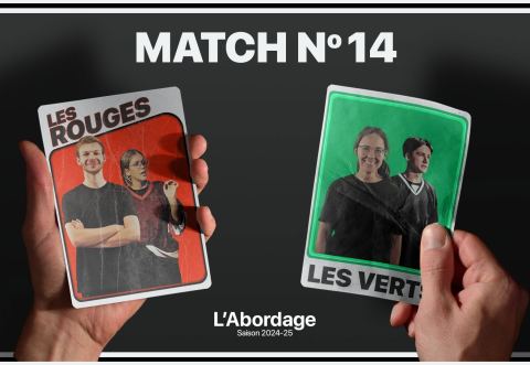 Poster: Match #14 de l'Abordage : Verts et Rouges, Le Boq / Boquébière - Microbrasserie, Sunday, December 15