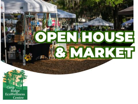 Poster: Open House & Samhain Artisan Market, Carp Ridge EcoWellness Centre, Saturday, October 31