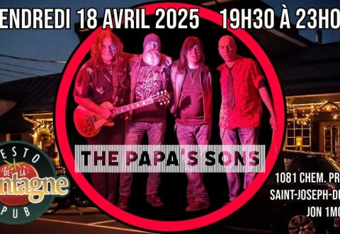 Poster: THE PAPA'S SONS au Resto-Pub de la Montagne vendredi 18 avril 2025