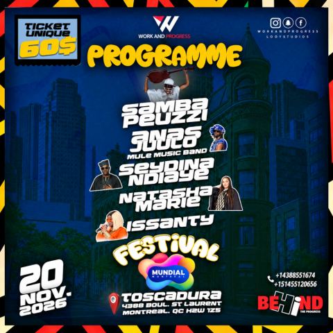 Poster: Afro Mundial Fest, La Toscadura, Friday, November 20