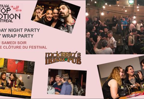 Poster: Festival Stop Motion MTL: Saturday Night & Sunday Wrap Parties, McKibbin's Irish Pub, Saturday, September 21