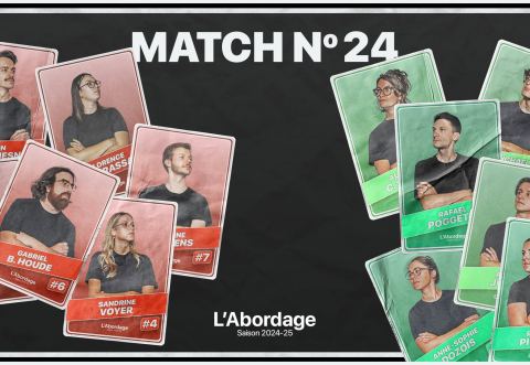 Poster: Match #24 de L'Abordage : Rouges et Verts, Le Boq / Boquébière - Microbrasserie, Sunday, March 23