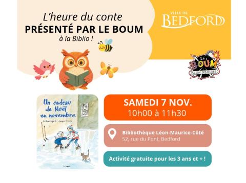 Poster: Heure du conte - Un cadeau de Noël en novembre