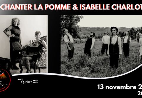 Poster: Chanter la pomme & Isabelle Charlot - Le Chapeau, Le Chapeau, Friday, November 13