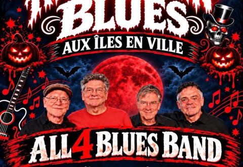 Poster: L'HALLOWEEN avec ALL 4 BLUES, 5335 rue Wellington, Saturday, October 31