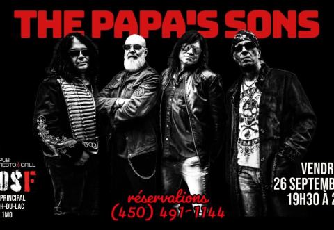 Poster: THE PAPA'S SONS au Pub Resto & Grill St-JosF 26 septembre 2025
