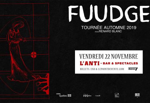 Affiche : Fuudge avec Renard Blanc // Vendredi 22 novembre // L'Anti