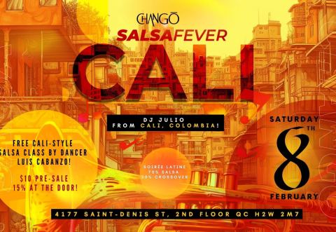 Poster: Changó Spécial CALI: Salsa Fever, Taverna, Saturday, February 8