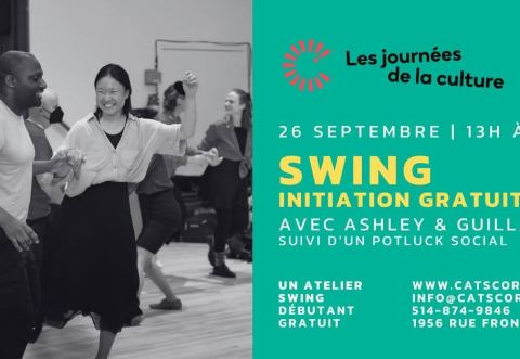 Poster: Atelier SWING - initiation au swing gratuite pour les journées de la culture !, Cat’s Corner, Saturday, September 26
