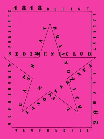 Poster: Sediment Club + Gashrat + Drainolith + Tenaz, La Sotterenea, Friday, March 29