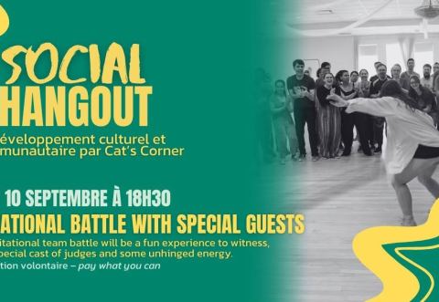 Poster: Social Hangout #45: invitational jazz battle, Cat’s Corner, Thursday, January 7
