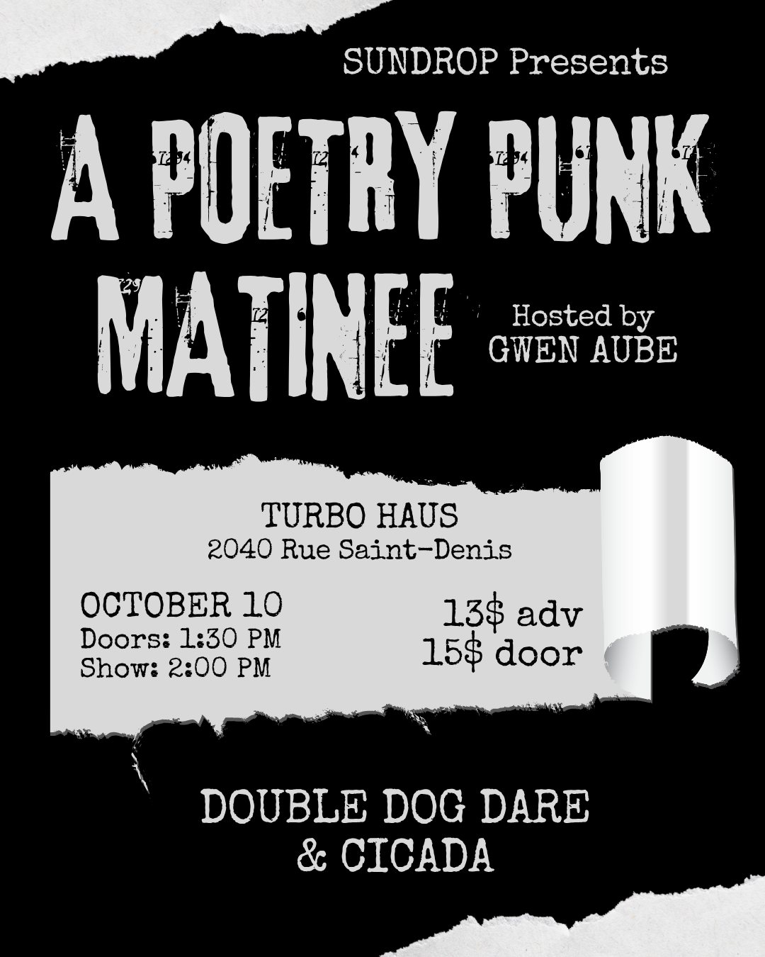 A Poetry Punk Matinée