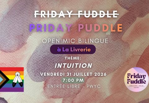 Poster: Priday Puddle │ Soirée scène ouverte - Open Mic Night