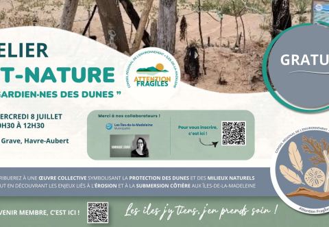 Poster: ATELIER ART-NATURE - Les gardien·nes des dunes, La Vieille Douane, Wednesday, July 8