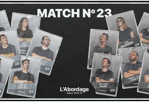 Poster: Match #23 de L'Abordage : Blancs et Noirs, Le Boq / Boquébière - Microbrasserie, Sunday, March 16