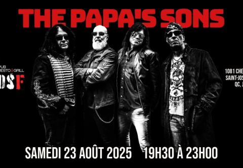 Poster: THE PAPA'S SONS au Resto-Pub de la Montagne 23 août 2025