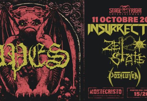 Poster: Apes / Insurrection / Zero State / Postluven au Montecristo, Le Montecristo, Friday, October 11