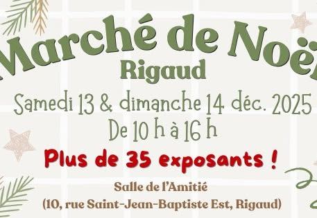 Poster: Marché de Noël de Rigaud, Édifice Paul-Brasseur, Saturday, December 13