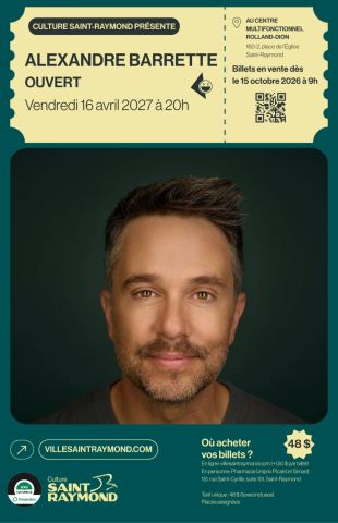 Poster: Spectacle d'humour d'Alexandre Barrette - Ouvert