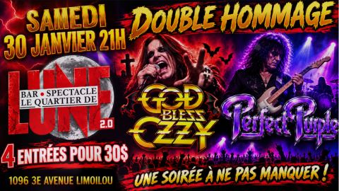 Poster: DOUBLE HOMMAGE OZZY & DEEP PURPLE AU QUARTIER DE LUNE