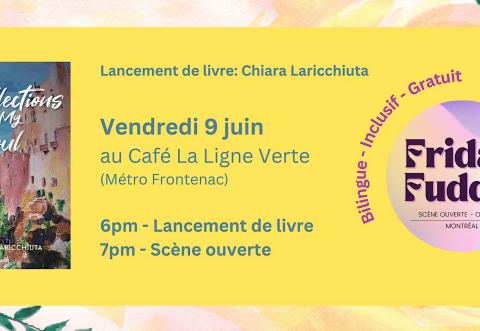 Poster: Lancement de livre + Soirée Micro Ouvert | Book Launch + Open Mic Night