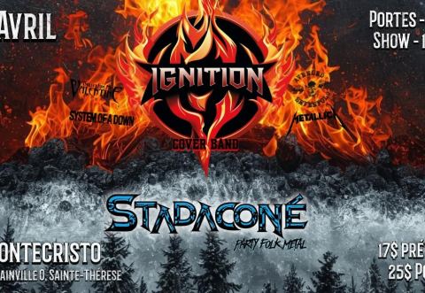 Poster: IGNITION & STADACONÉ, Le Montecristo, Saturday, April 25