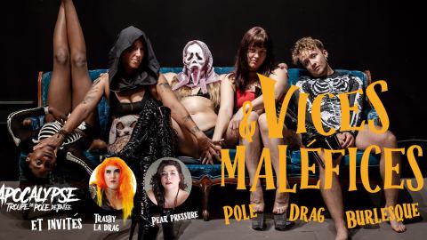 Affiche : Vices & Maléfices – pole, drag, burlesque