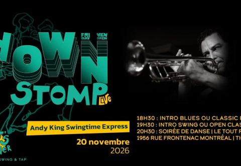 Poster: Downtown Stomp - musique live avec Andy King, Cat’s Corner, Friday, November 20