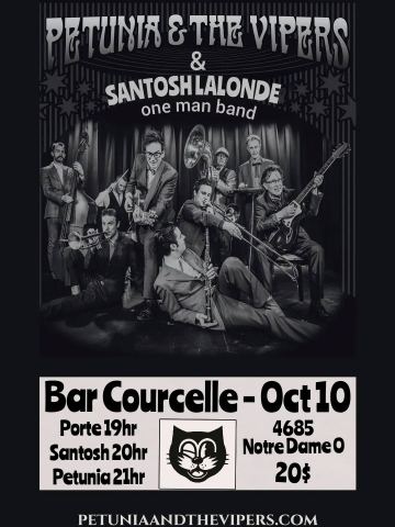Affiche : Petunia & The Vipers + Santosh Lalonde